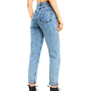 UO BDG High-Waisted Baggy Jeans - Medium Acid Wash Sz 26